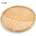 High quality handmade high quality round bamboo basket for fruit